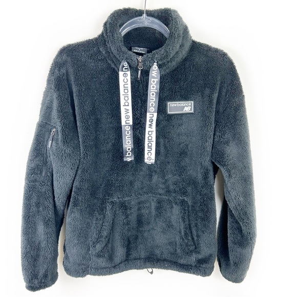 New Balance Sweaters - New Balance 1/4 zip fuzzy sweater pullover size: S